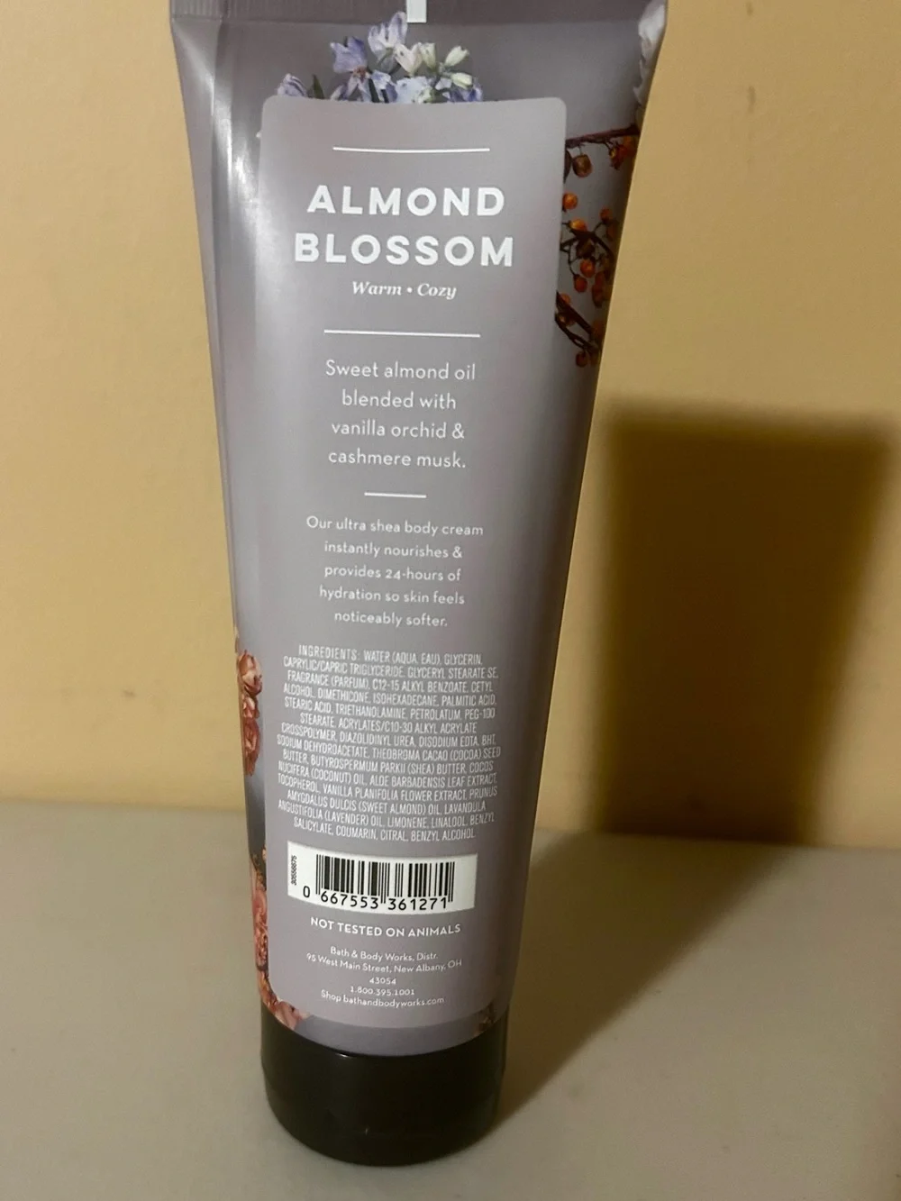Bath & Body Works Almond Blossom Body Cream - Lavender, Peach, Blue Floral - Picture 3 of 3